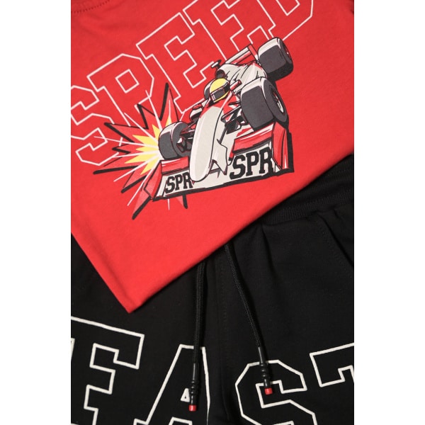 Σετ Μακό Κοντομάνικο Κόκκινο "SPR"  - Sprint - Image 3