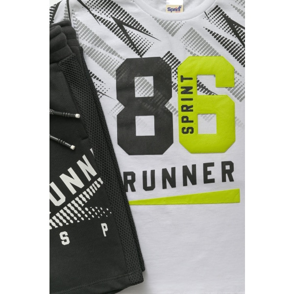 Σετ Μακό Λευκό Με Βερμούδα "Runner"- Sprint - Image 2