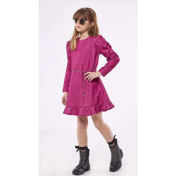 Φόρεμα Μωβ Καπιτονέ Μακρυμάνικο "Chic"- Ebita - Image 3