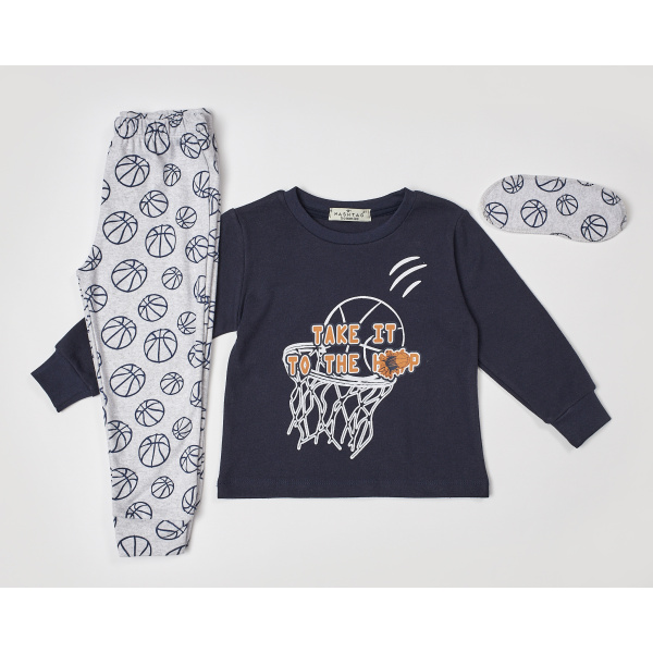 Σετ Πιτζάμα Μπλε "Take it to the Hoop"- Hashtag