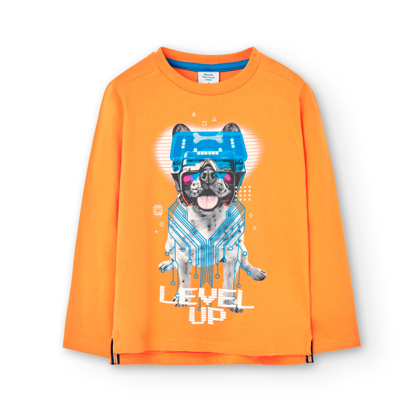 Μπλούζα Μακό 517159-5142 Πορτοκαλί  "Level Up" - Boboli
