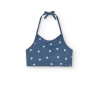 Crop Top Τζιν "Μαργαρίτες" 428116BLUE - Boboli