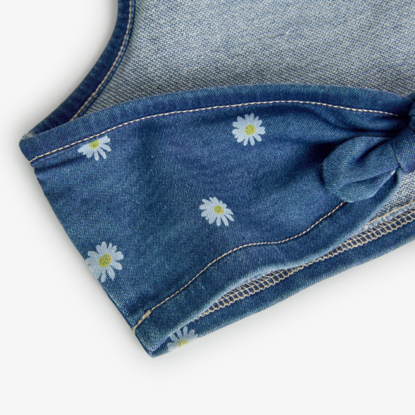 Crop Top Τζιν "Μαργαρίτες" 428116BLUE - Boboli - Image 3