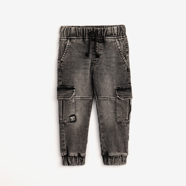Παντελόνι Μαύρο Cargo 124-312102-1 - Funky