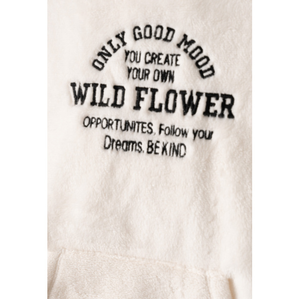 Μπλούζα Λευκή Γούνινη "Wild Flower" 243109" - Ebita - Image 3