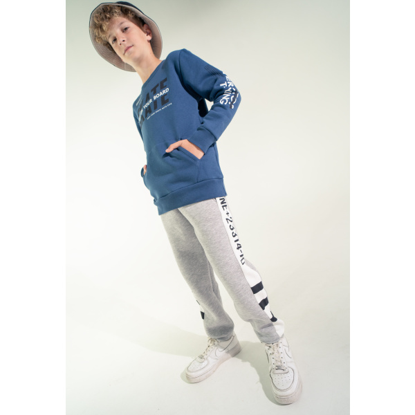Σετ Φόρμα Φούτερ Μπλε "Skate" 243703- Hashtag