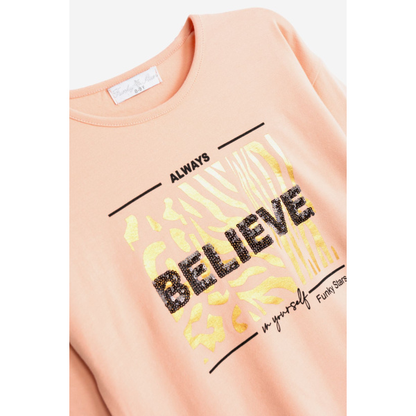 Σετ Κολάν Ροζ "Belive" 225-521104-1 - Funky - Image 3