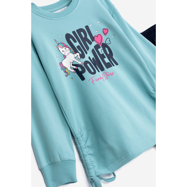 Σετ Κολάν Γαλάζιο "Girl Power" 225-721114-2 - Funky - Image 3