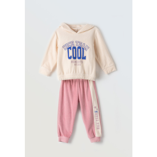 Σετ Φόρμα Βελουτέ Μπεζ "Cool" 243278 - Ebita - Image 2