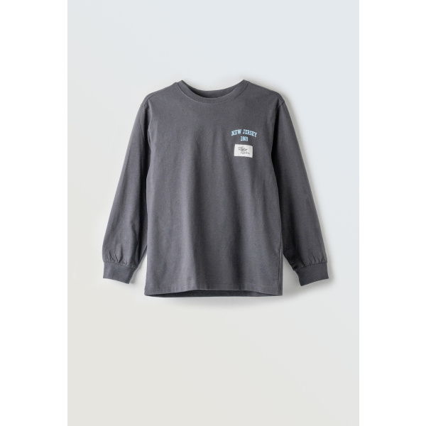 Μπλούζα Μακό Γκρι "New Jersey" 243767 - Hashtag - Image 2