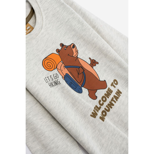 Μπλούζα Γκρι Μακό "Let's go hiking" 225-306103-1 - Funky - Image 2