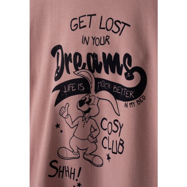 Σετ Πιτζάμα Ροζ "Get Lost In Your Dreams" H-361 - Ebita - Image 2