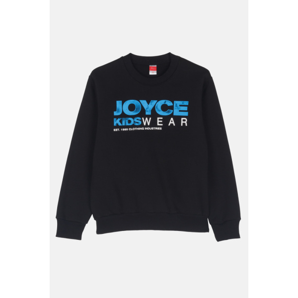 Μπλούζα Μαύρη Φούτερ "Joyce kids wear" 2464515b - Joyce