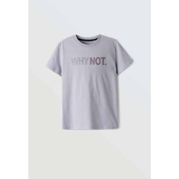 Μπλούζα Μακό Γκρι "Why not" 254703 - Hashatg - Image 2