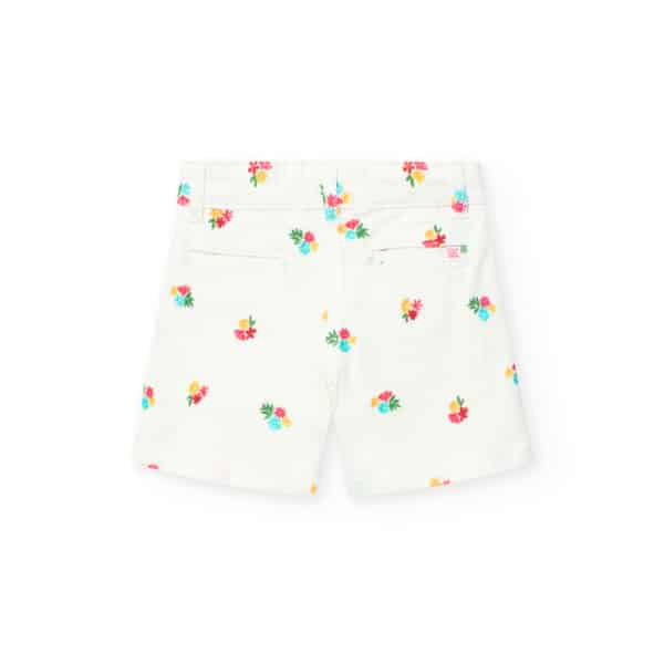 Σορτσάκι Λευκό Τζιν Floral 401094-1100 - Boboli - Image 2