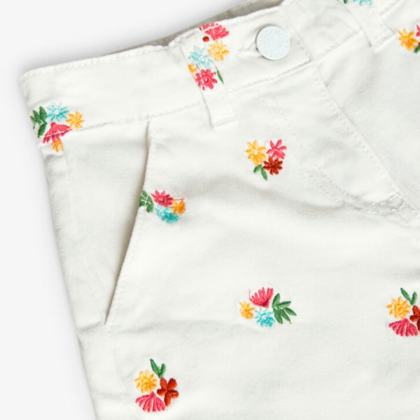 Σορτσάκι Λευκό Τζιν Floral 401094-1100 - Boboli - Image 3