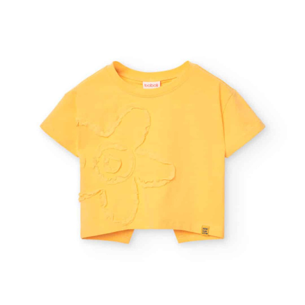 Μπλούζα Κοντομάνικη Μακό Κίτρινη Crop Top 401117-1216 - Boboli