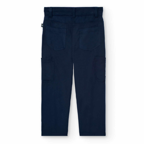 Παντελόνι Wide Leg Μπλε Cargo Ελαστικό 441054-2440 - Boboli - Image 2