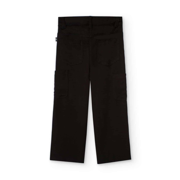 Παντελόνι Wide Leg Μαύρο Cargo Ελαστικό 441054-890 - Boboli - Image 2
