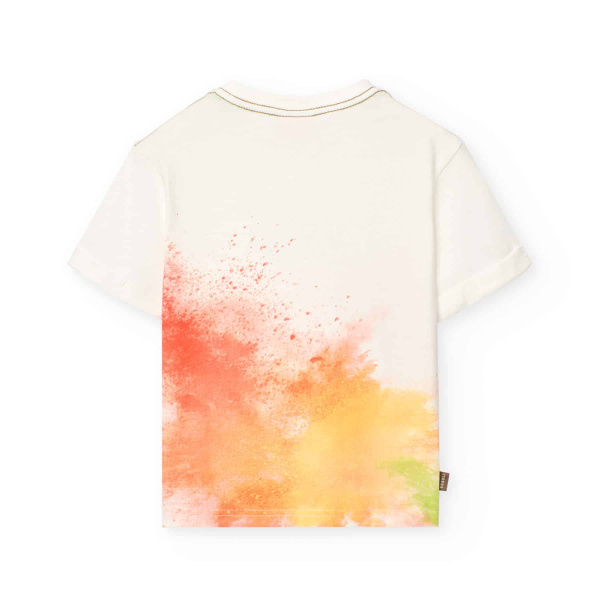 Μπλούζα Λευκή Μακό "Colours fest into the dust" 521109-1111 - Boboli - Image 2