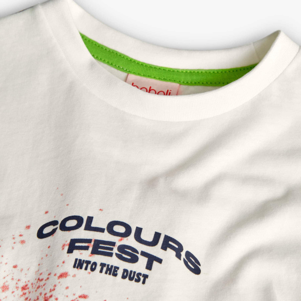 Μπλούζα Λευκή Μακό "Colours fest into the dust" 521109-1111 - Boboli - Image 3