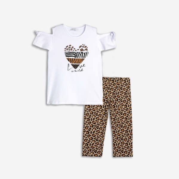 Σετ Κολάν Animal Print "Love is wild" 125-519109-1 - Funky