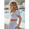 Σετ Φούστα Ριγέ Μπλε Με Crop Top Μπλούζα 25-03945-031 - Mayoral