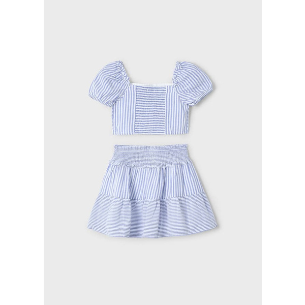Σετ Φούστα Ριγέ Μπλε Με Crop Top Μπλούζα 25-03945-031 - Mayoral - Image 4