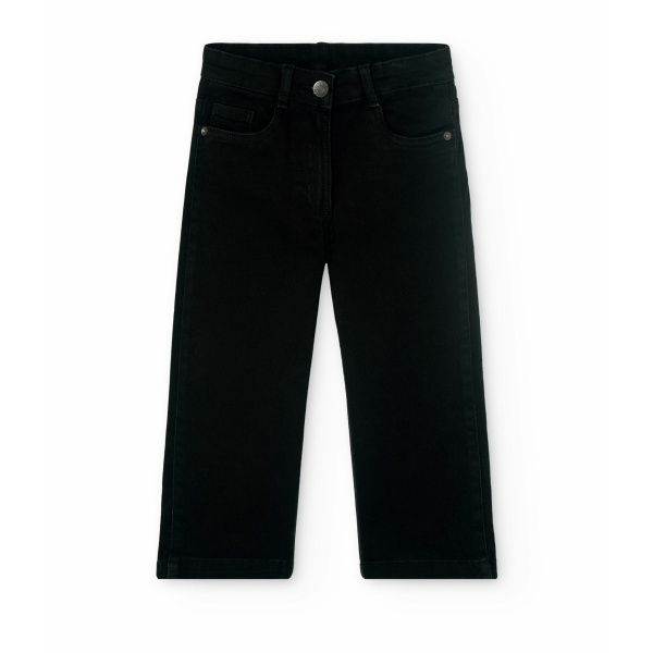 Ζιπ Κιλότ Τζιν Μαύρη 490542BLACK - Boboli - Image 2