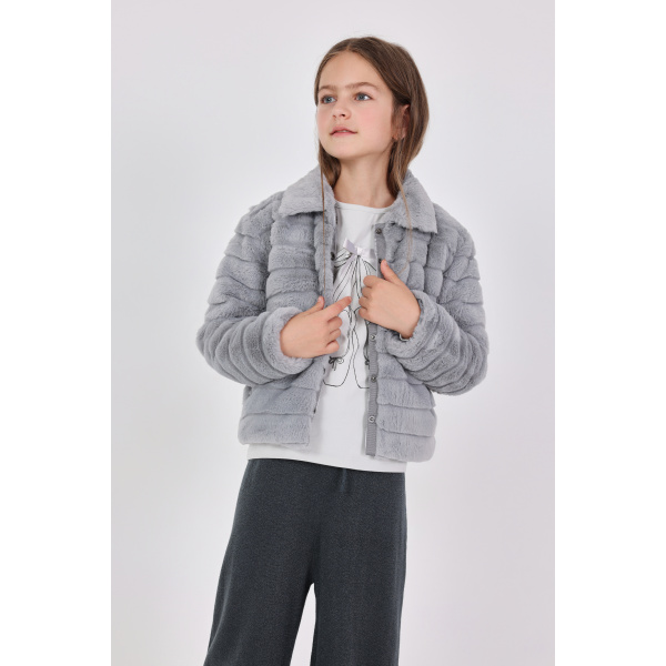 Γούνα Γκρι Με Κουμπία 622090-8105 - Boboli