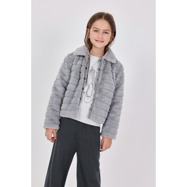 Γούνα Γκρι Με Κουμπία 622090-8105 - Boboli - Image 2